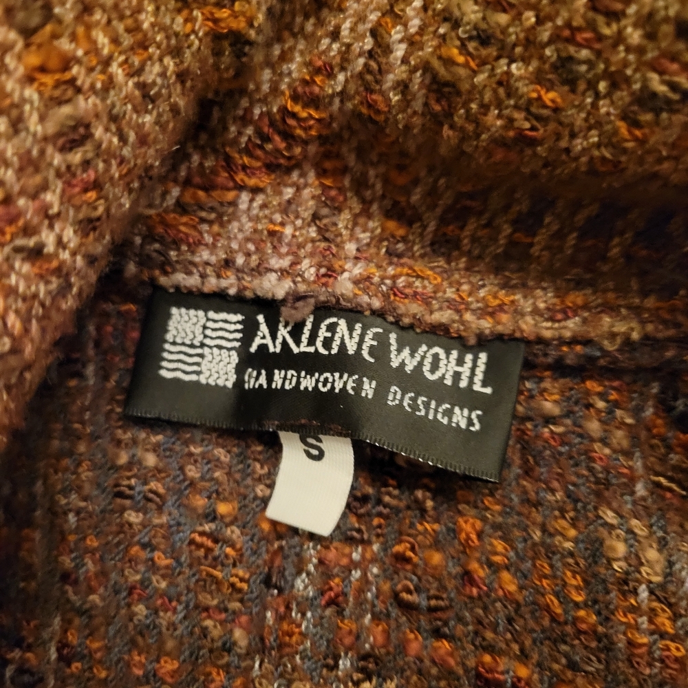 Arlene Wohl Womens Handwoven Open Front Jacket Cardigan Fiber Artist - Picture 9 of 12
